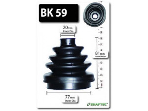SHAFTEC BK59 gofruotoji membrana, kardaninis velenas 
 Ratų pavara -> Gofruotoji membrana
