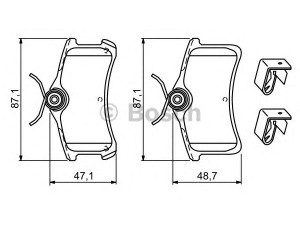 BOSCH 0 986 494 274 stabdžių trinkelių rinkinys, diskinis stabdys 
 Techninės priežiūros dalys -> Papildomas remontas
04466 02010, 04466 02060, 04466 20130