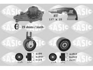 SASIC 3900014 vandens siurblio ir paskirstymo diržo komplektas 
 Aušinimo sistema -> Vandens siurblys/tarpiklis -> Vandens siurblys
1201G9+0831V4, 9654514780+9467629080