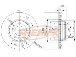 FREMAX BD-3326 stabdžių diskas 
 Stabdžių sistema -> Diskinis stabdys -> Stabdžių diskas
955 351 401 40, 7L6 615 301 D, 7L6 615 301 J