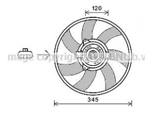 PRASCO OL7565 ventiliatorius, radiatoriaus 
 Aušinimo sistema -> Oro aušinimas
1341055, 13331015