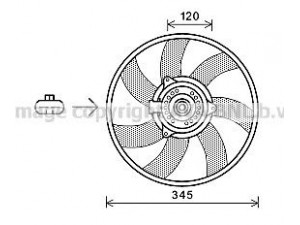 AVA QUALITY COOLING OL7565 ventiliatorius, radiatoriaus 
 Aušinimo sistema -> Oro aušinimas
1341055, 13331015