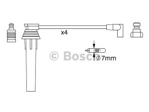 BOSCH 0 986 357 270 uždegimo laido komplektas 
 Kibirkšties / kaitinamasis uždegimas -> Uždegimo laidai/jungtys
04773 841, 04883 233, 04883233AB
