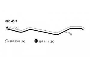 ERNST 600453 išleidimo kolektorius 
 Išmetimo sistema -> Išmetimo vamzdžiai
50 03 4 56 25