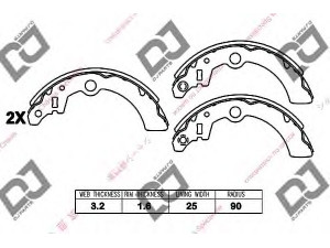 DJ PARTS BS1403 stabdžių trinkelių komplektas 
 Techninės priežiūros dalys -> Papildomas remontas
1A012638Z, 1A062638Z, 1A062638ZA