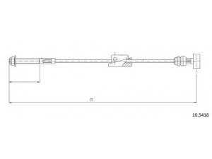 CABOR 10.5418 trosas, stovėjimo stabdys
1002209