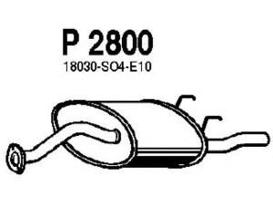 FENNO P2800 galinis duslintuvas 
 Išmetimo sistema -> Duslintuvas
18030-S04E11, 18030-SO4E10, 18030-SR4A70
