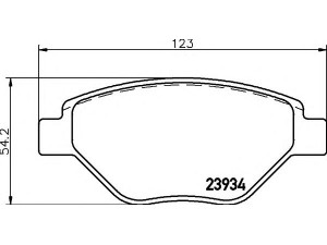 HELLA 8DB 355 010-551 stabdžių trinkelių rinkinys, diskinis stabdys 
 Techninės priežiūros dalys -> Papildomas remontas
410609192R, 7701207673