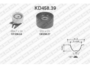 SNR KD458.39 paskirstymo diržo komplektas 
 Techninės priežiūros dalys -> Papildomas remontas
55192773, 7763644, 55192773, 7763644