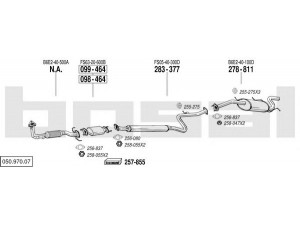 BOSAL 050.970.07 išmetimo sistema 
 Išmetimo sistema -> Išmetimo sistema, visa