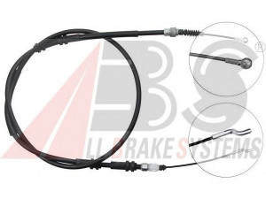 A.B.S. K13826 trosas, stovėjimo stabdys 
 Stabdžių sistema -> Valdymo svirtys/trosai
7E3609701, 7H3.609.701H