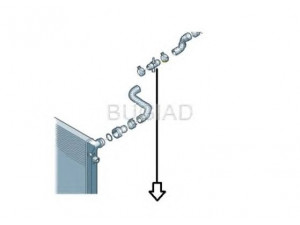 BUGIAD BSP23435 aušinimo skysčio vamzdis 
 Aušinimo sistema -> Žarnelės/vamzdeliai/sujungimai -> Radiatoriaus žarnos
1K0 121 087 E