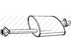 BOSAL 284-361 vidurinis duslintuvas 
 Išmetimo sistema -> Duslintuvas
NTC1797, NTC4614