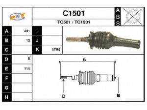 SNRA C1501 kardaninis velenas
5409701