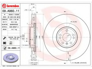 BREMBO 09.A960.11 stabdžių diskas 
 Dviratė transporto priemonės -> Stabdžių sistema -> Stabdžių diskai / priedai
1664210212, 1664210812