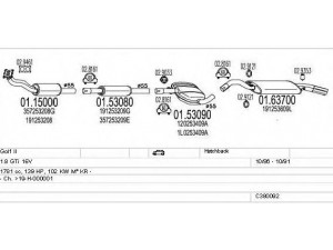 MTS C380092002886 išmetimo sistema 
 Išmetimo sistema -> Išmetimo sistema, visa