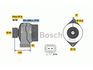 BOSCH 0 986 080 380 kintamosios srovės generatorius 
 Elektros įranga -> Kint. sr. generatorius/dalys -> Kintamosios srovės generatorius
132 299 92, 13229992, 13308508