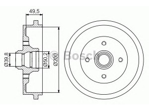 BOSCH 0 986 477 267 stabdžių būgnas 
 Stabdžių sistema -> Būgninis stabdys -> Stabdžių būgnas
115 330 192, 191 501 615 A, 1H0 501 615 A