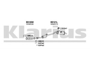 KLARIUS 820026U išmetimo sistema 
 Išmetimo sistema -> Išmetimo sistema, visa