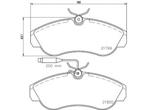 HELLA 8DB 355 018-151 stabdžių trinkelių rinkinys, diskinis stabdys 
 Techninės priežiūros dalys -> Papildomas remontas
425118, 425119, 425452, E172032