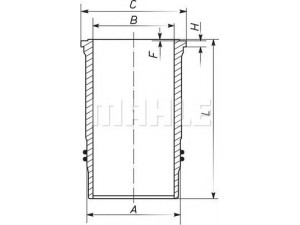 MAHLE ORIGINAL 089 WN 04 cilindro įvorė 
 Variklis -> Cilindrai/stūmokliai