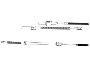 KAWE OP02100 trosas, stovėjimo stabdys 
 Stabdžių sistema -> Valdymo svirtys/trosai
522548, 90125513, 90125513