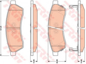 TRW GDB4172 stabdžių trinkelių rinkinys, diskinis stabdys 
 Techninės priežiūros dalys -> Papildomas remontas
96475028, 96475028