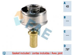 FAE 5202878 termostatas, aušinimo skystis 
 Aušinimo sistema -> Termostatas/tarpiklis -> Thermostat
77 00 613 673, 77 01 348 375