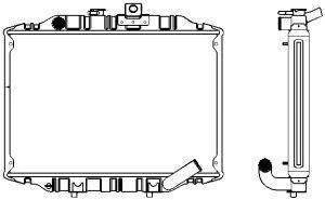 SAKURA  Automotive 1321-0208 radiatorius, variklio aušinimas