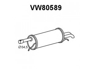VENEPORTE VW80589 galinis duslintuvas 
 Išmetimo sistema -> Duslintuvas
3B0253609C, 3B0253609E