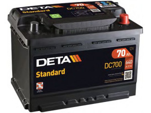 DETA DC700 starterio akumuliatorius; starterio akumuliatorius 
 Elektros įranga -> Akumuliatorius
61 21 6 946 332, 61 21 8 385 395