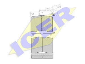 ICER 151223 stabdžių trinkelių rinkinys, diskinis stabdys 
 Techninės priežiūros dalys -> Papildomas remontas