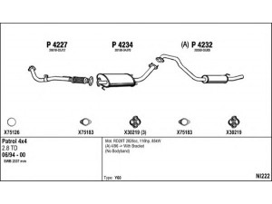FENNO NI222 išmetimo sistema 
 Išmetimo sistema -> Išmetimo sistema, visa
