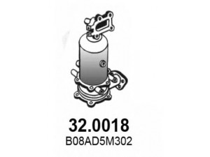 ASSO 32.0018 katalizatoriaus keitiklis 
 Išmetimo sistema -> Katalizatoriaus keitiklis
208A08H825, B08A05M302, B08AD5M302
