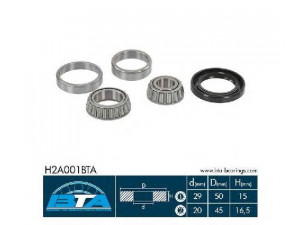 BTA H2A001BTA rato guolio komplektas 
 Ašies montavimas/vairavimo mechanizmas/ratai -> Rato stebulė/montavimas -> Rato guolis
4A0 598 625, 4A0 598 625 A, 4A0 598 625