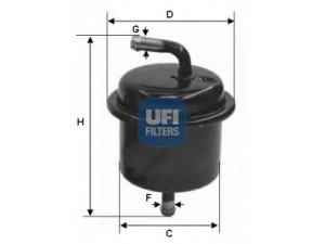 UFI 31.543.00 kuro filtras 
 Techninės priežiūros dalys -> Papildomas remontas
25313816, 15410-60G00, 15410-62G00