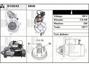 EDR 910543 starteris 
 Elektros įranga -> Starterio sistema -> Starteris
51262017231, M009T83071, M9T83071