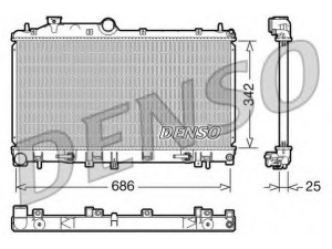 DENSO DRM36005 radiatorius, variklio aušinimas 
 Aušinimo sistema -> Radiatorius/alyvos aušintuvas -> Radiatorius/dalys
45119SC020