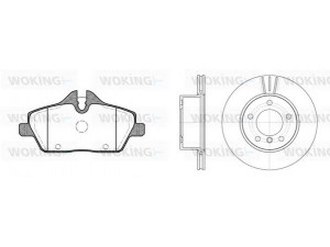 WOKING 810313.00 stabdžių rinkinys, diskiniai stabdžiai 
 Stabdžių sistema -> Diskinis stabdys -> Stabdžių remonto rinkinys
341167646290, 341167671430