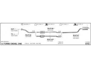 IMASAF 123100005 išmetimo sistema 
 Išmetimo sistema -> Išmetimo sistema, visa