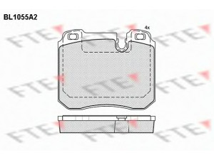 FTE BL1055A2 stabdžių trinkelių rinkinys, diskinis stabdys 
 Techninės priežiūros dalys -> Papildomas remontas
34 11 1 160 195, 34 11 1 160 708