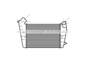 AVA QUALITY COOLING AI4075 tarpinis suslėgto oro aušintuvas, kompresorius 
 Variklis -> Oro tiekimas -> Įkrovos agregatas (turbo/superįkrova) -> Tarpinis suslėgto oro aušintuvas
4A0145805, 4A0145805E