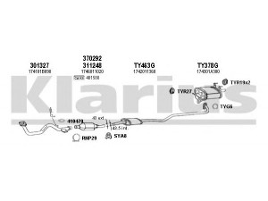 KLARIUS 900280U išmetimo sistema 
 Išmetimo sistema -> Išmetimo sistema, visa