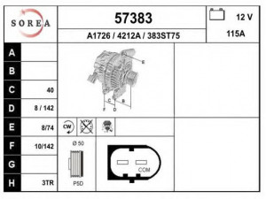 EAI 57383 kintamosios srovės generatorius
2661540902, 2661541302, A2661540902