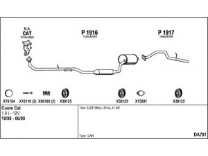 FENNO DA701 išmetimo sistema 
 Išmetimo sistema -> Išmetimo sistema, visa
