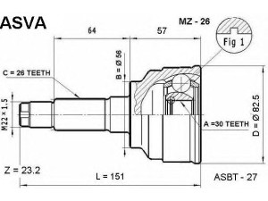 ASVA MZ-26 jungčių komplektas, kardaninis velenas 
 Ratų pavara -> Sujungimai/komplektas
F015-25-50X, F015-25-60X, F016-25-500