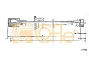 COFLE S07083 tachometro velenas 
 Elektros įranga -> Prietaisai -> Tachometro velenas
7601995, 7602006, 7648188, 82441710