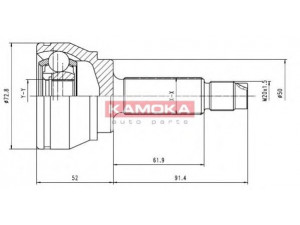 KAMOKA 6168 jungčių komplektas, kardaninis velenas 
 Ratų pavara -> Sujungimai/komplektas
6071774, 79TT3K187AA
