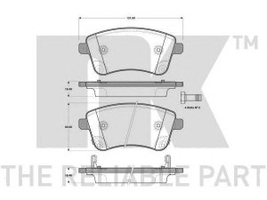 NK 223438 stabdžių trinkelių rinkinys, diskinis stabdys 
 Techninės priežiūros dalys -> Papildomas remontas
581011PA00