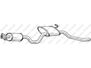 BOSAL 284-819 vidurinis duslintuvas 
 Išmetimo sistema -> Duslintuvas
5020043, 6162047